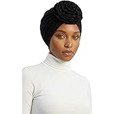 Aisha's Design Instant Turban Head Wraps For Women Pretied Hijab Scarves, Rose Detail