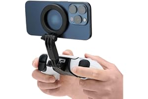 KIWIFOTOS Magnetic Phone Mount for PS5 Gaming Controller PlayStation Dualsense Wireless Controller Phone Stand Holder for iPh
