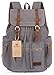 Bluboon Vintage Backpack Leather Trim Casual Bookbag Men Women Laptop Travel Rucksack