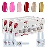 Elite99 Gel Nail Polish Soak Off Gel Nail Lacquer UV LED Nail Art Gift Box Set of 6 8ml C012