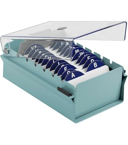 Mini Filing Cabinet | Business Card Organizer & Storage | Desktop - View #9