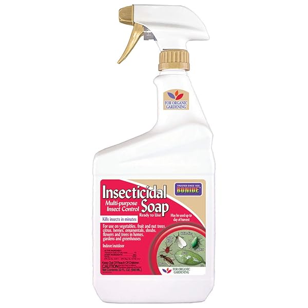 BONIDE INSECTICIDAL SOAP, 32 OZ READY-TO-USE SPRAY MULTI-PURPOSE INSECT CONTROL FOR ORGANIC GARDENING INDOOR AND OUTDOOR