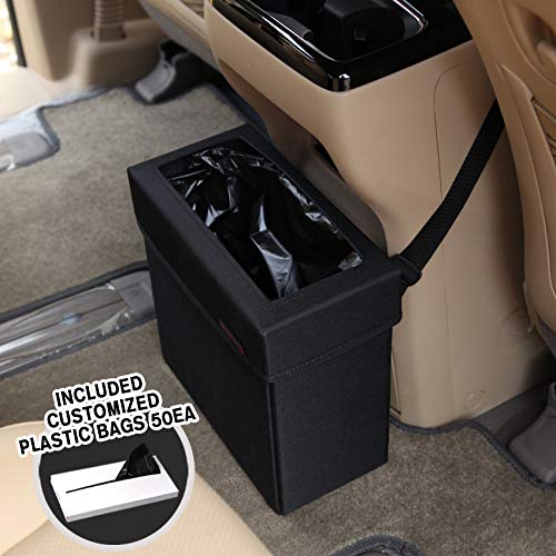 KMMOTORS Aladdin Wastebasket Car Garbage CAN Including 50PCS Plastic Bag (Black)