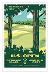 Signed 2009 U.S. Open Bethpage Black Poster by Lee Wybranski