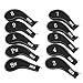 10L0L Golf Head Covers, Neoprene Zippered Golf Club Head Iron Covers - Set of 10 (Black)