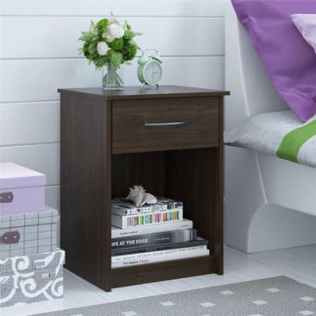 Mainstays Nightstand / End Table (Saint Walnut)