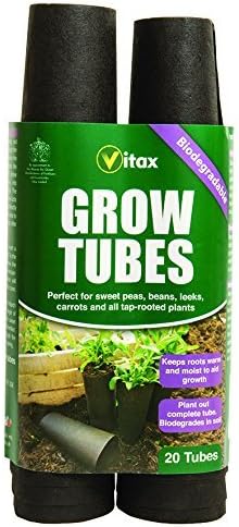 Vitax Biodegradable Seedling Grow Tubes 60 Total for Tap Rooting Plants