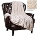Chanasya Premium Wolf Faux Fur Throw Blanket - Soft, Fuzzy Sherpa & Minky Throw Blanket - for Bed or Couch - 60