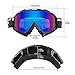 BATFOX Motorcycle ATV Goggles Dirt Bike Motocross Safety ATV Tactical Riding Motorbike Glasses Goggles for Men Women Youth Fit Over Glasses UV400 Protection Shatterproof (blue/white black)