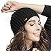 LETHMIK Winter Beanie Skull Cap Warm Knit Fleece Ski Slouchy Hat for Men & Women Plain Black
