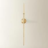 Z Gallerie Aspar Candle Sconce Long Candle Holder in Gold Finish, Retro Chic Wall Decor for Living Room, Vintage Candle Wall 