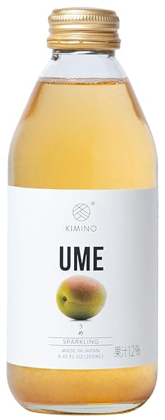 KIMINO DRINKS SPARLKING UME JUICE, 8.45 FZ