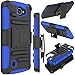 LG Optimus Zone 3 Case, LG K4 Case, LG Spree Case, Zenic Hybrid Dual Layer Armor Defender Full-Body Protective Case Cover with Kickstand & Belt Clip Holster Combo, NOT FIT LG Rebel 3(Blue)