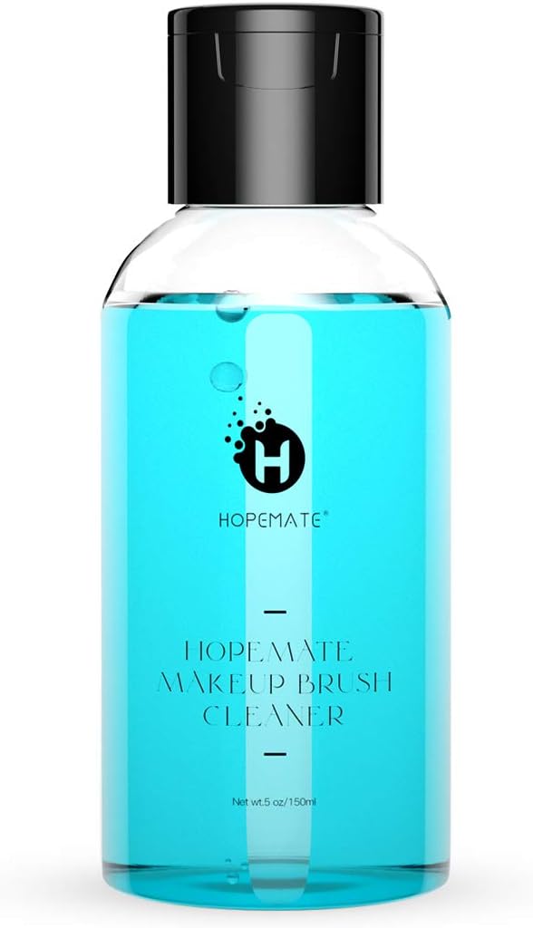 HOPEMATE Makeup Brush Washing Solution, Cruelty Free Beauty Sponge Puff Washer, Instantly Wash off Cosmetics, Oil from Brushes, Makeup Brush Washing Shampoo, 5 oz