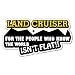 The World Isn't Flat Sticker for Land Cruiser Decal 4x4 4WD Funny Ute