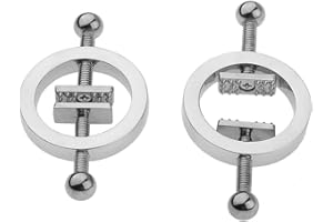 Decixde Stainless Steel Body Clamps Silver Body Ring Adjustable Body Clip Non-Piercing Non-Piercing Body Jewelry for Women Men