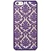 iPhone SE Case, GreatShield TACT Series Design Pattern Rubber Coating Slim Fit Hard Case Cover for Apple iPhone SE / 5S / 5 (Flora - Purple)