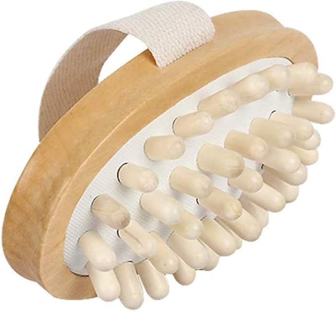 Anti Cellulite Body Massager Brush Wooden Massage Tool Handheld