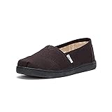 TOMS Unisex-Child Espadrille Sneaker, Black , 4.5