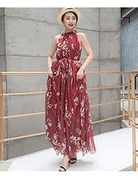 Medeshe Vestido largo de verano para mujer, diseño floral