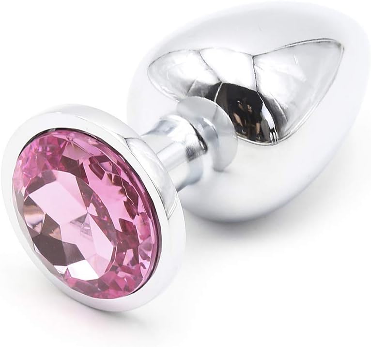 chengbaobaby Amal Plug Stainless Steel Bullet Colored Diamond gem Metal Masturbation Role-Playing Props