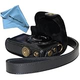 MegaGear "Ever Ready" Protective Black Leather Camera Case, Bag for Canon Power Shot S120