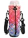 RICHEN Neoprene Water Bottle Carrier Bag with Adjustable Shoulder Strap, Insulated for 750ml/24oz Stainless Steel/Glass/Plastic Bottles (Mermaid Scale, 750ml)