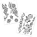 Hakuna Black Temporary Tattoos - Henna Style, Mehndi Designs, Body Art Stickers (5 Sheets in)