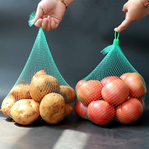 100 Pcs Fruit and Vegetable Packaging Net Food Packaging Seafood Boil Bags Plastic Mesh Produce