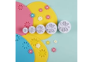 4pcs Daisy Flower Cake Plunger Fondant Cookie Cutter Mould Set for Wedding Baking Decorating Biscuit Stamps Kitchen Accessori