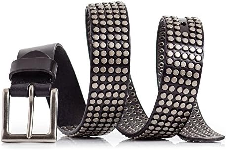 Super Cool Studded Belt Italian Full Grain Leather 1.5in Width
