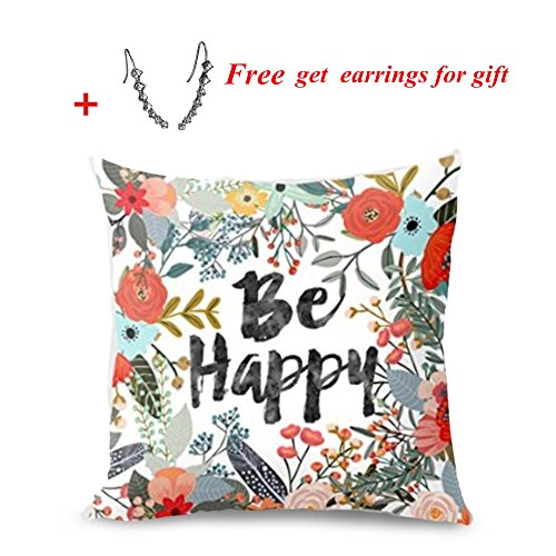 Challyhope Thanksgiving Day Festival Fall Harvest Decorative Pillow Case Sofa Waist Throw Cushion Cover Print Pillowslip (18"x18", E) - Thumbnail 5