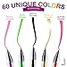 60 Gel Pens Set Multi-Colored Art Set Rainbow Coloring Pens with Glitter pen, Metallic pen, Pastel, Neon & Classic in Protective Roll-Up Case by Fly Pen