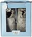 Robeez Girls' Soft Soles with Bow Back Slip-On Metallic Mist 0-6 Months M US Infant
