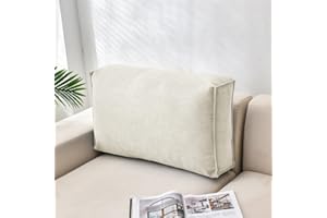 Couch Back Cushion Pillow for Sofa Replacement - Lumbar Support Cushions with Removable Velvet Cover, Back Support Reading Pi