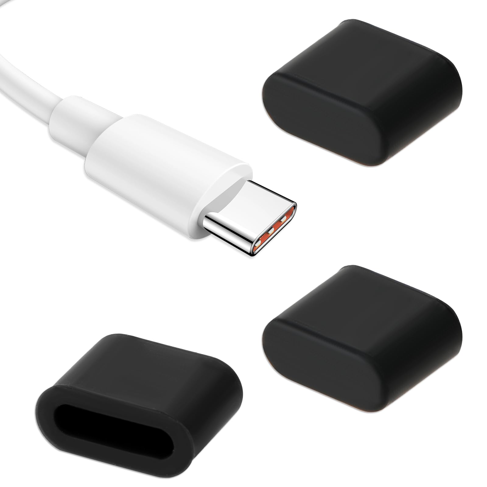 20 Pcs USB C Dust Caps Port Anti Dust Plug Silicone Type C Male Port Cover Anti Dust Charging Port Cover Protectors for Any Type C Charging Male Port