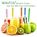 WALFOS Reusable Silicone Straws- Extra Long Flexible Straight Straws for Smoothies /20 & 30 oz Tumblers Yeti/Rtic/Ozark/Trail -（8 Straws + 3 Cleaning Brushes + 1 Storage Pouch）- Food Grade & BPA FREE