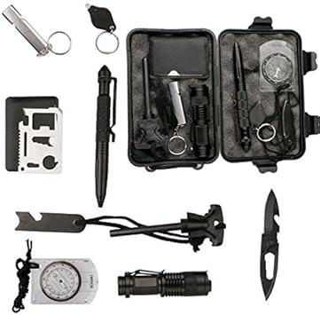 Amazon A Szcxtop 緊急サバイバル 8点セット Sos アウトドア マルチツール コンパクト 遭難 被災 災害 サバイバル アウトドア 地震 車用に グッズ 注文部品しか発送しません A Szcxtop スノー アイスツール