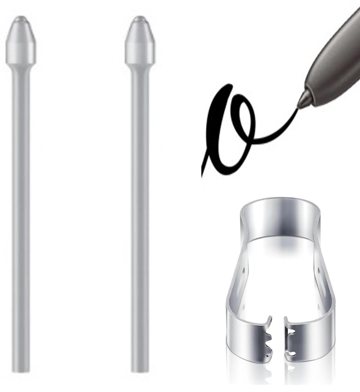 【2Pack Soft Tips】 S25 Ultra Pen Tips,Nibs Replacement for Samsung Galaxy Tab S25/S24 Ultra 5G All Verison Stylus S Pen Replacement Tips/Nibs+Tweezers (2PCS Soft Tips-Gray)
