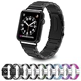 Greeninsync Apple Watch Band, Special Edition Stainless Steel Wristbands Metal Buckle Clasp Watch Strap Replacement Bracelet with Silicone Cover for Apple Watch Series 3/2/1 42mm 38mm 2017