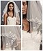 Passat Diamond White Embroidered Branches And Punch-Applique Flowers Lace Wedding Veils For Bridal 137
