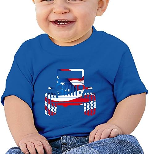 Cute Short Sleeve Shirts Jeep Flag 6-24 Months Baby Boys Kids
