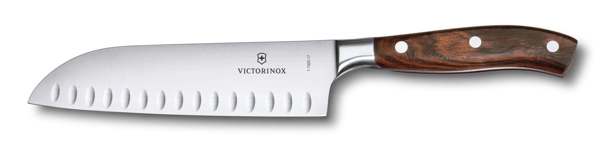 Victorinox, Grand Maître, coltello Santoku, acero modificato, lama intagliata, 17 cm, confezione regalo