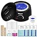 Wax Warmer Kit Hair Removal Waxing Kit, Hard Wax (3.5oz x4) +Pre/After Treatment Lotions +Wax Applicator(10 Large &10 Small) +3 Disposable Plastic Pots