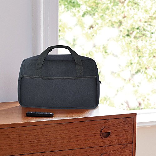 Orchidtent Portable Travel Storage Carrying Case Cover Skin Pouch Bags for Bose SoundTouch 30 Series III Wireless Music System with Handle Straps and Adapter Power Pocke(Black)
