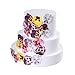 GEORLD 36pcs Edible Cupcake Toppers Pansies Cake Decoration,Flat not 3D, 7 Colors