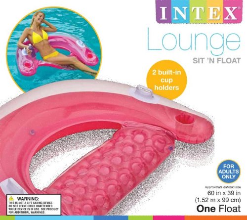 Intex Sit 'N Float Inflatable Colorful Floating Loungers, 8 Pack (Colors Vary)