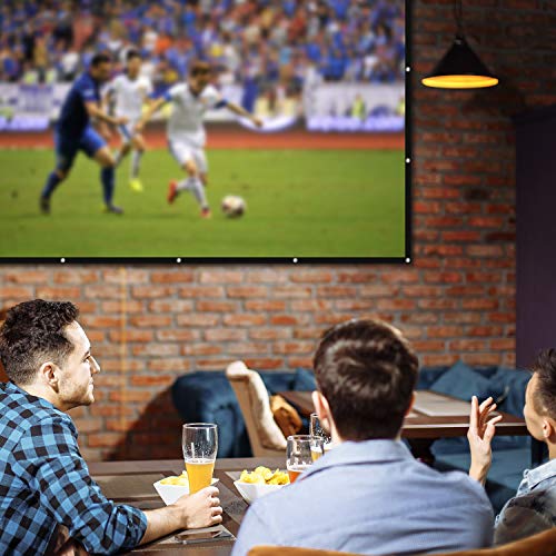 120 Inch Projector Screen - 16:9 HD Portable Outdoor Projector Screen Foldable Anti-Crease Outdoor Indoor Movie Screen Support Double Sided Projector Screen for Home - Thumbnail 5