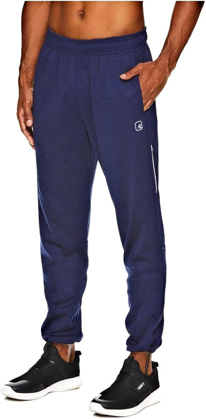 AND1 Men's and Big Men's Fleece TECH Pant (Navy Heather, 3XL) at Amazon
