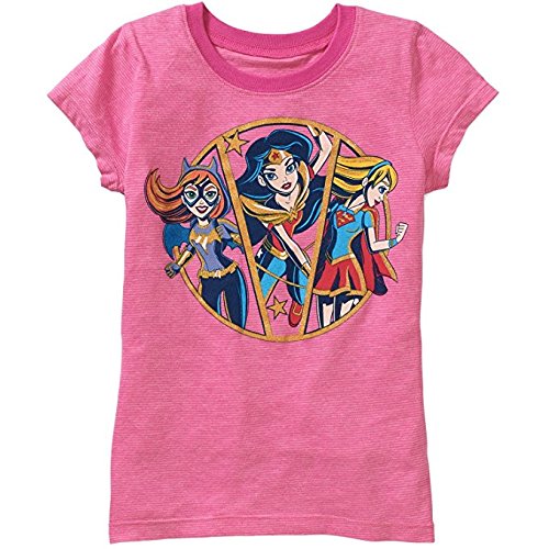 Merchandise, Inc. Girls' DC Comics Strong Ladies Short Sleeve Crew Neck Graphic T-Shirt XLG 14/16